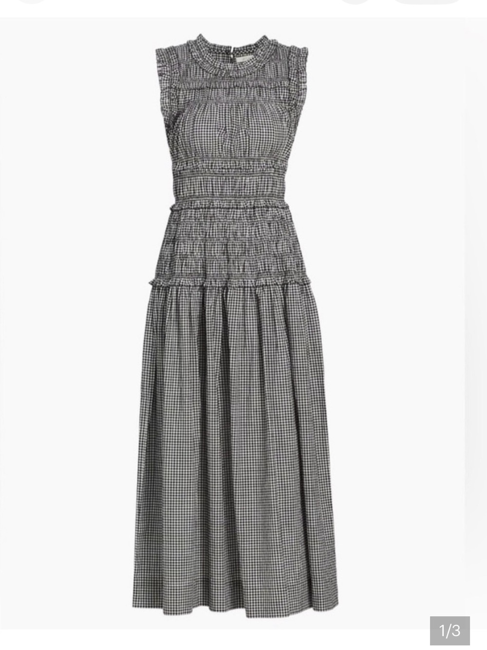 Doen Mallory Black & White Gingham Dress